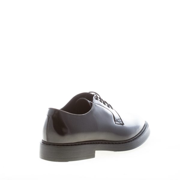 DOUCAL'S uomo scarpa derby in pelle spazzolata NERO. Suola gomma - immagine 3