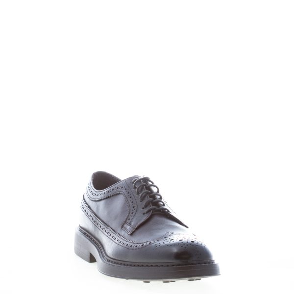 DOUCAL'S uomo scarpa derby brogues in pelle TESTA DI MORO. Suola gomma - immagine 2