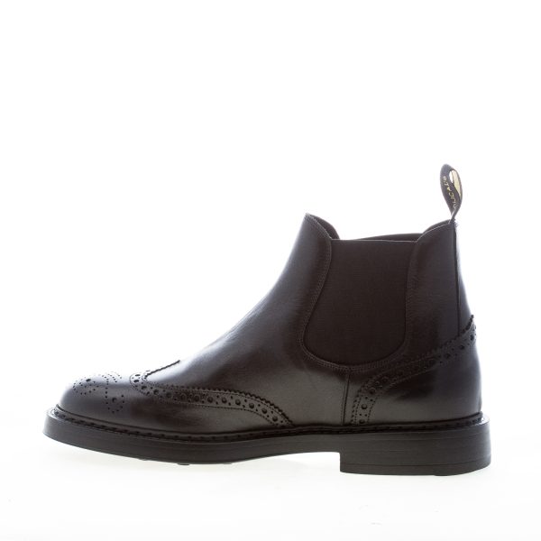 DOUCAL'S uomo stivaletto elaticizzato in pelle NERO con coda di rondine. Suola gomma - immagine 4