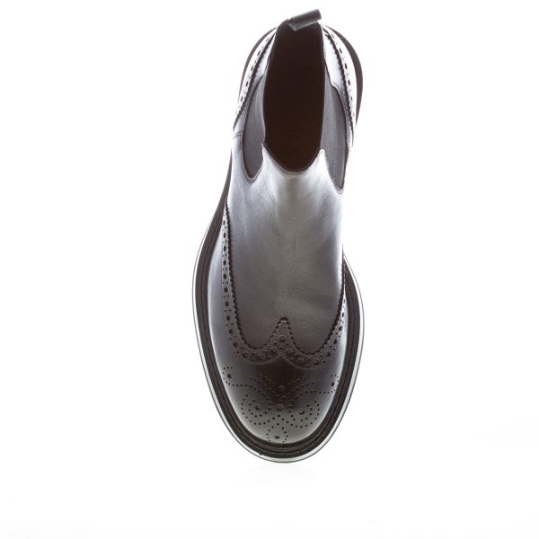DOUCAL'S uomo stivaletto elaticizzato in pelle NERO con coda di rondine. Suola gomma - immagine 5
