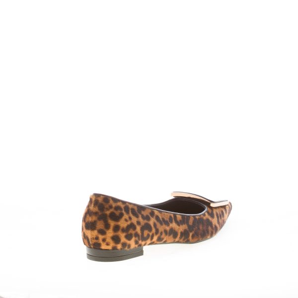 ROBERTO FESTA donna ballerina in calf hair leopardo MIELE. Suola cuoio - immagine 3