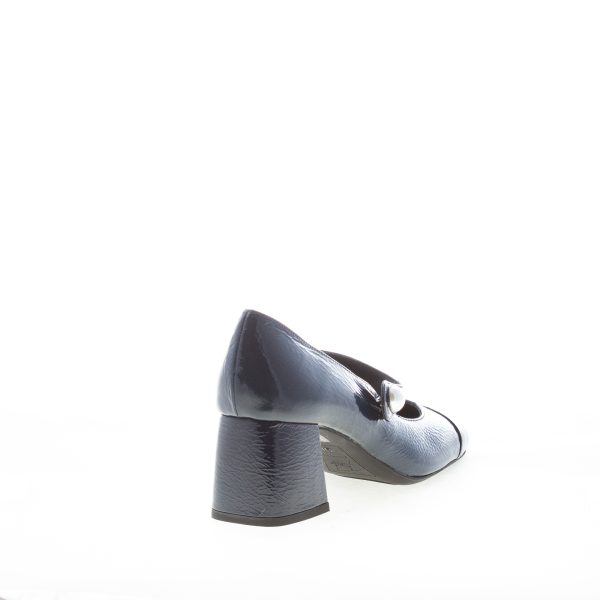 ROBERTO FESTA donna scarpa Mayjane in naplak BLU NAVY e nero. Tacco 5,5 cm - immagine 3