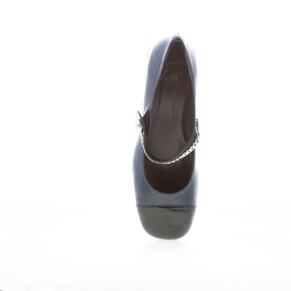 ROBERTO FESTA donna scarpa Mayjane in naplak BLU NAVY e nero. Tacco 5,5 cm - immagine 5
