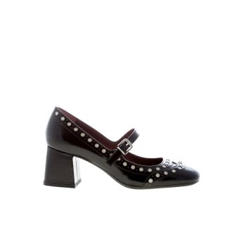ROBERTO FESTA donna scarpa Mayjane in pelle NERO più ecrù. Tacco 5,5 cm