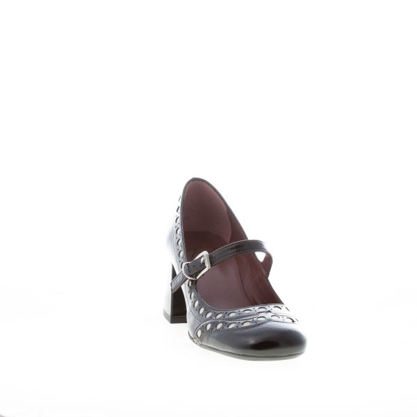 ROBERTO FESTA donna scarpa Mayjane in pelle NERO più ecrù. Tacco 5,5 cm - immagine 2
