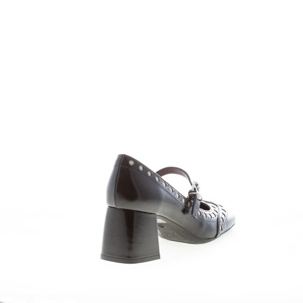 ROBERTO FESTA donna scarpa Mayjane in pelle NERO più ecrù. Tacco 5,5 cm - immagine 3