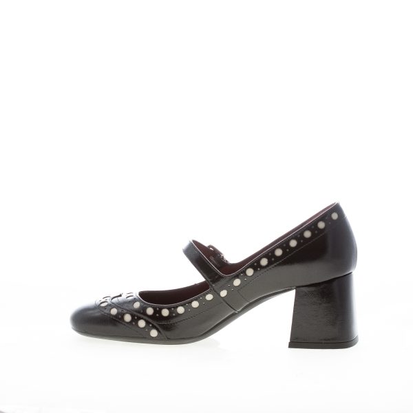 ROBERTO FESTA donna scarpa Mayjane in pelle NERO più ecrù. Tacco 5,5 cm - immagine 4