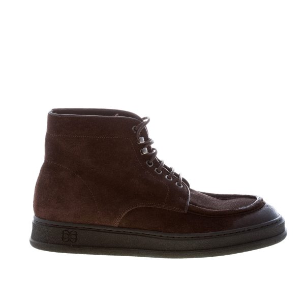 GREEN GEORGE uomo scarponcino Paraboot in camoscio ingrassato TESTA DI MORO vintage