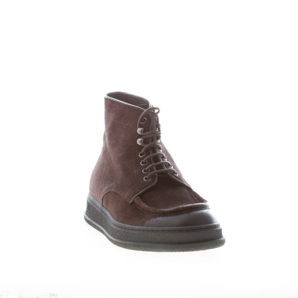 GREEN GEORGE uomo scarponcino Paraboot in camoscio ingrassato TESTA DI MORO vintage - immagine 2