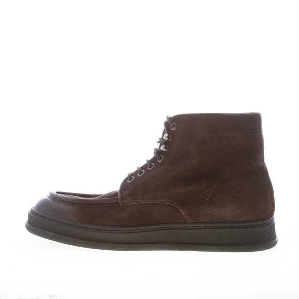 GREEN GEORGE uomo scarponcino Paraboot in camoscio ingrassato TESTA DI MORO vintage - immagine 4