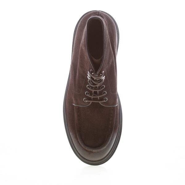GREEN GEORGE uomo scarponcino Paraboot in camoscio ingrassato TESTA DI MORO vintage - immagine 5