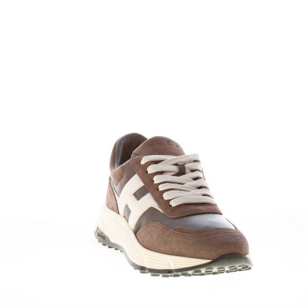 HOGAN uomo Hyperlight sneaker in camoscio e nappa MARRONE più panna - immagine 2