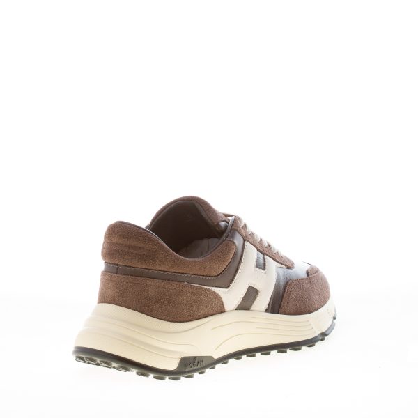 HOGAN uomo Hyperlight sneaker in camoscio e nappa MARRONE più panna - immagine 3