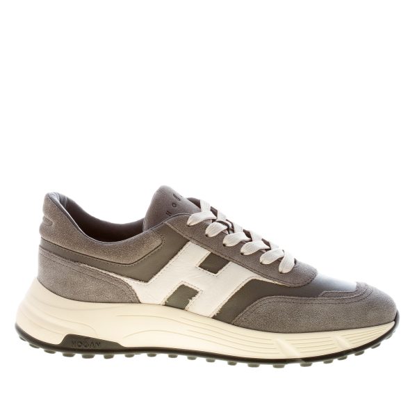 HOGAN uomo Hyperlight sneaker in camoscio e nappa GRIGIO più bianco