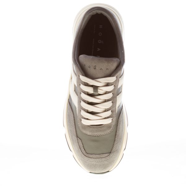 HOGAN uomo Hyperlight sneaker in camoscio e nappa GRIGIO più bianco - immagine 5