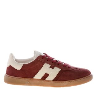 HOGAN uomo sneaker Cool in camoscio BORDEAUX più avorio