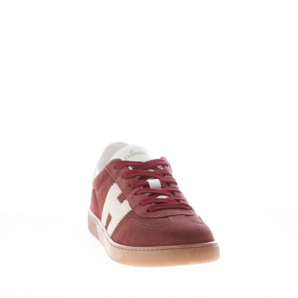 HOGAN uomo sneaker Cool in camoscio BORDEAUX più avorio - immagine 2