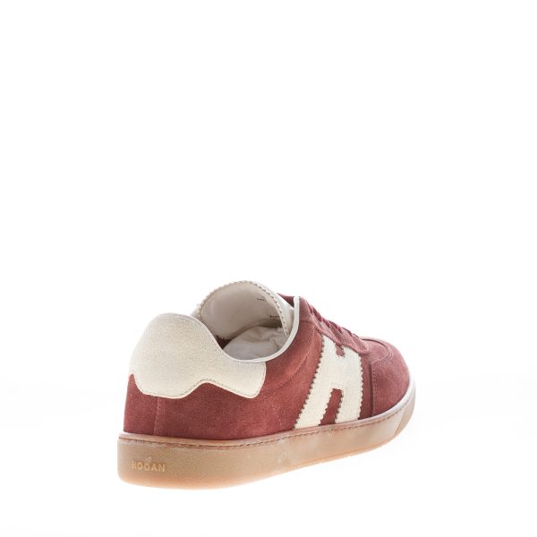 HOGAN uomo sneaker Cool in camoscio BORDEAUX più avorio - immagine 3