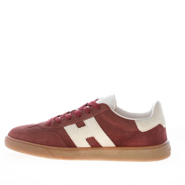 HOGAN uomo sneaker Cool in camoscio BORDEAUX più avorio - immagine 4