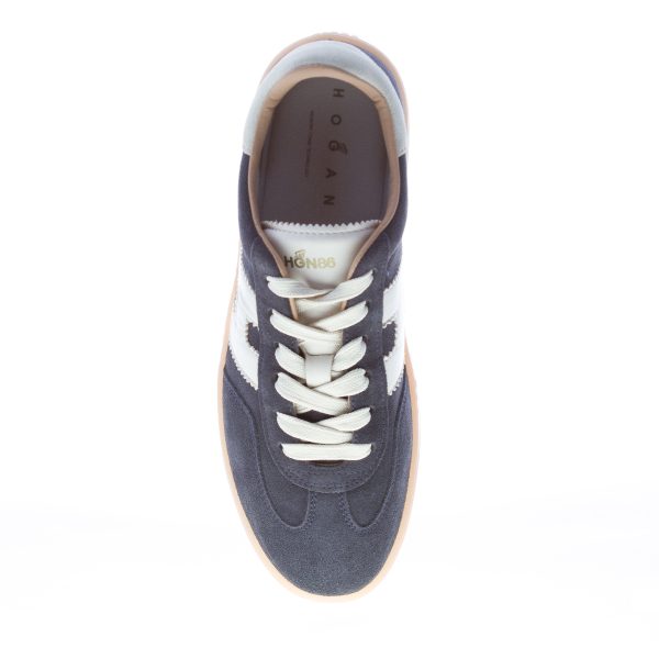 HOGAN uomo sneaker Cool in camoscio BLU più avorio - immagine 5