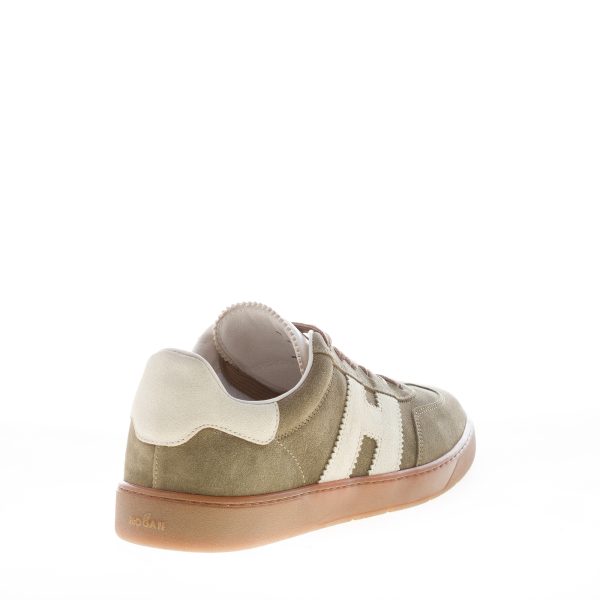 HOGAN uomo sneaker Cool in camoscio VERDE più avorio - immagine 3