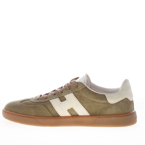 HOGAN uomo sneaker Cool in camoscio VERDE più avorio - immagine 4