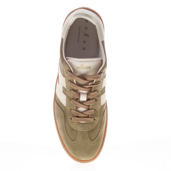 HOGAN uomo sneaker Cool in camoscio VERDE più avorio - immagine 5
