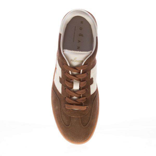 HOGAN uomo sneaker Cool in camoscio MARRONE più avorio - immagine 5