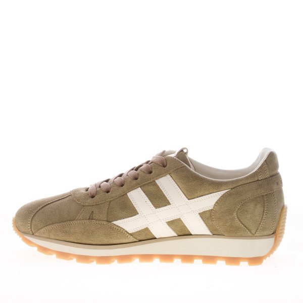HOGAN uomo H671 sneaker 86er in camoscio VERDE e pelle bianca - immagine 4
