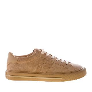 HOGAN uomo H691 sneaker Rebel in camoscio BEIGE