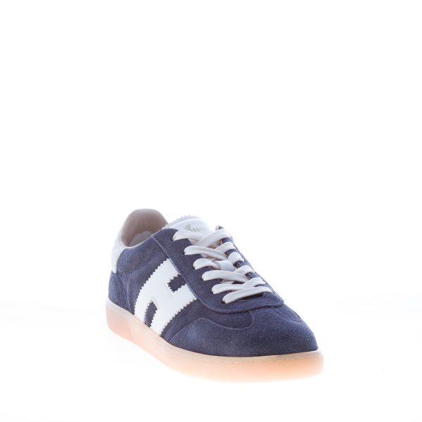 HOGAN donna H647 sneaker Cool in camoscio BLU NOTTE più bianco - immagine 2