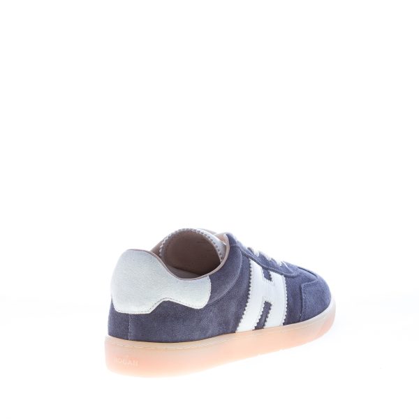 HOGAN donna H647 sneaker Cool in camoscio BLU NOTTE più bianco - immagine 3