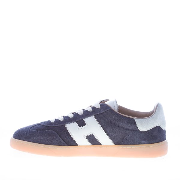 HOGAN donna H647 sneaker Cool in camoscio BLU NOTTE più bianco - immagine 4