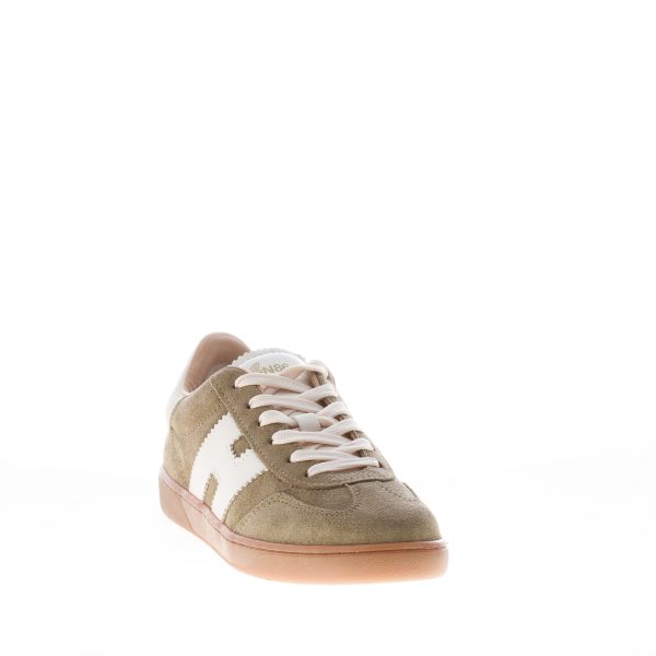 HOGAN donna H647 sneaker Cool in camoscio VERDE MILITARE più bianco - immagine 2