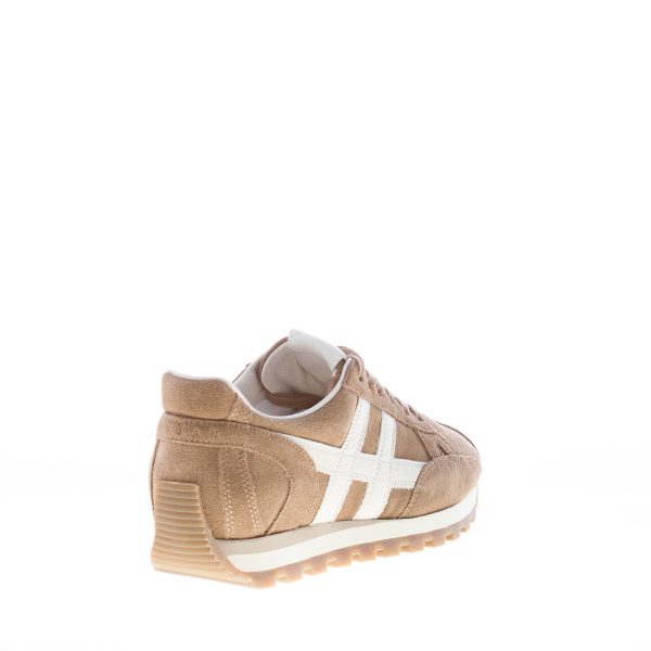 HOGAN donna H671 sneaker 86er in camoscio TORTORA e bianco - immagine 3