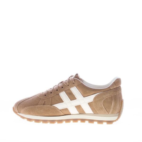 HOGAN donna H671 sneaker 86er in camoscio TORTORA e bianco - immagine 4