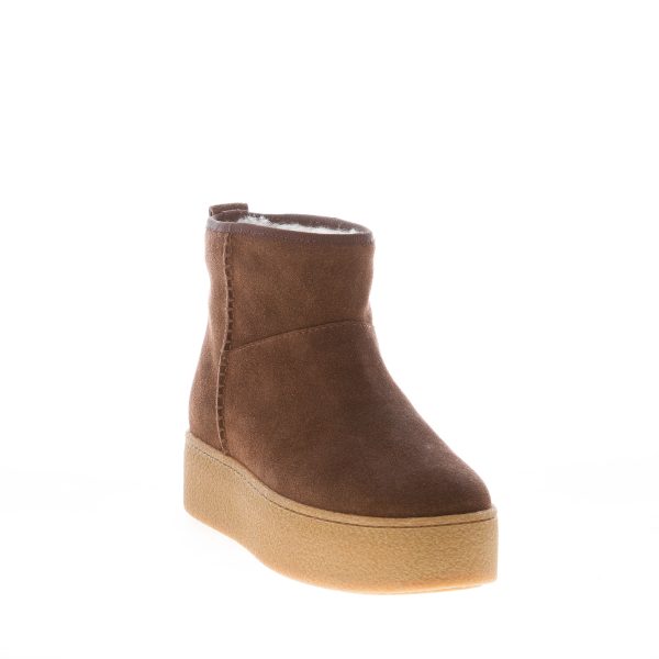 HOGAN donna H681 stivaletto Cool in camoscio MARRONE con suola platform - immagine 2