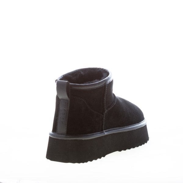 HOOR donna stivaletto Vega in camoscio NERO con fodera in eco-pelliccia - immagine 3