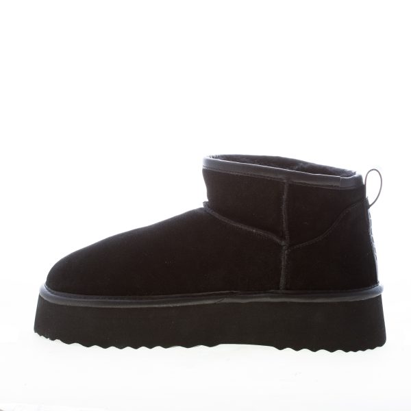 HOOR donna stivaletto Vega in camoscio NERO con fodera in eco-pelliccia - immagine 4