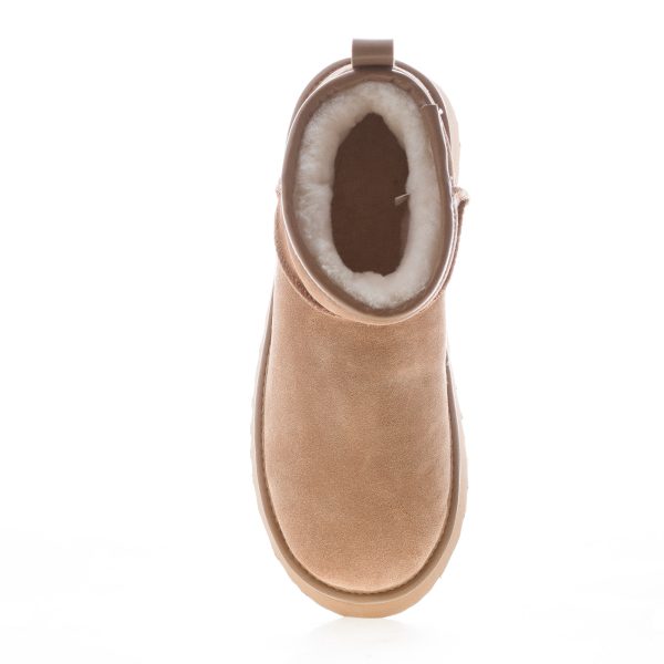 HOOR donna stivaletto Vega in camoscio CAMMELLO con fodera in eco-pelliccia - immagine 5