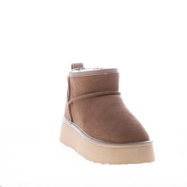 HOOR donna stivaletto Vega in camoscio MARRONE con fodera in eco-pelliccia - immagine 2