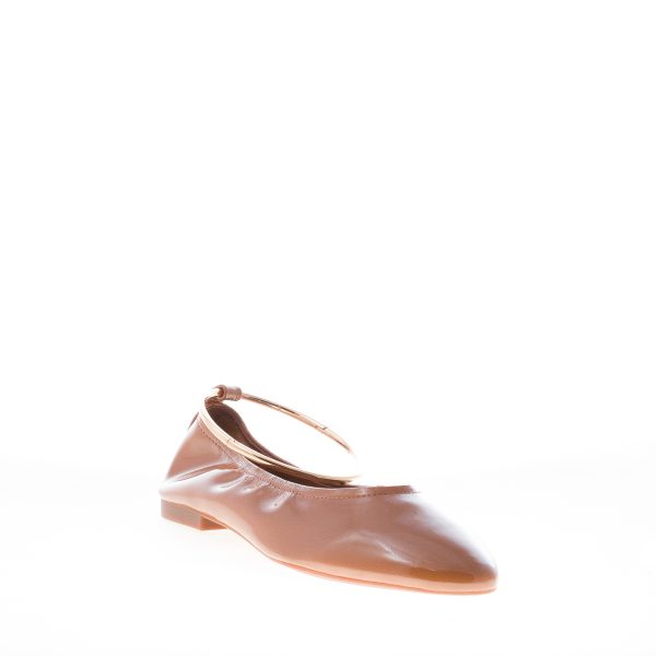 JEFFREY CAMPBELL donna ballerina Tippy in vernice CUOIO con cinturino braccialetto alla caviglia - immagine 2