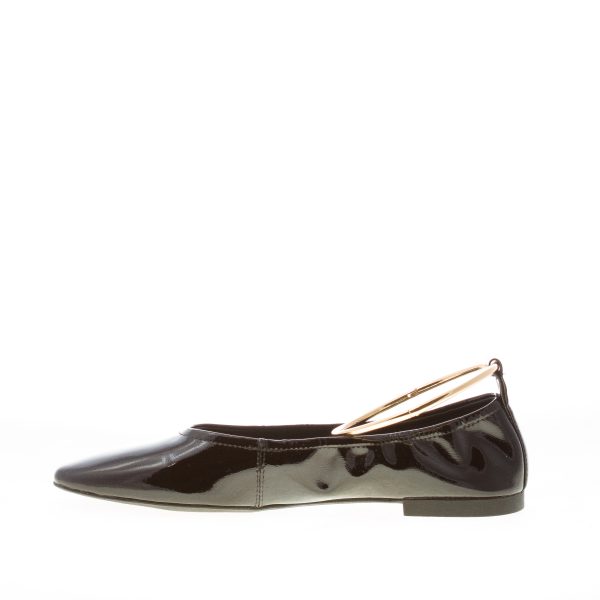 JEFFREY CAMPBELL donna ballerina Tippy in vernice NERO con cinturino braccialetto alla caviglia - immagine 4