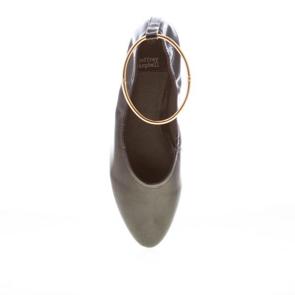 JEFFREY CAMPBELL donna ballerina Tippy in vernice NERO con cinturino braccialetto alla caviglia - immagine 5