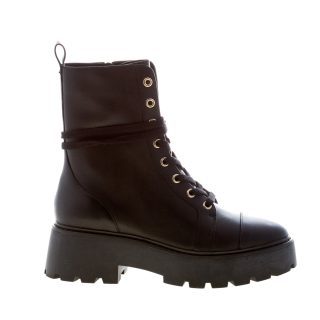 MICHAEL KORS donna anfibio Blake in pelle NERO con lacci e zip. Tacco 5,5 cm