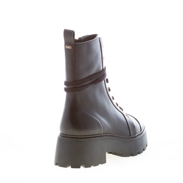 MICHAEL KORS donna anfibio Blake in pelle NERO con lacci e zip. Tacco 5,5 cm - immagine 3