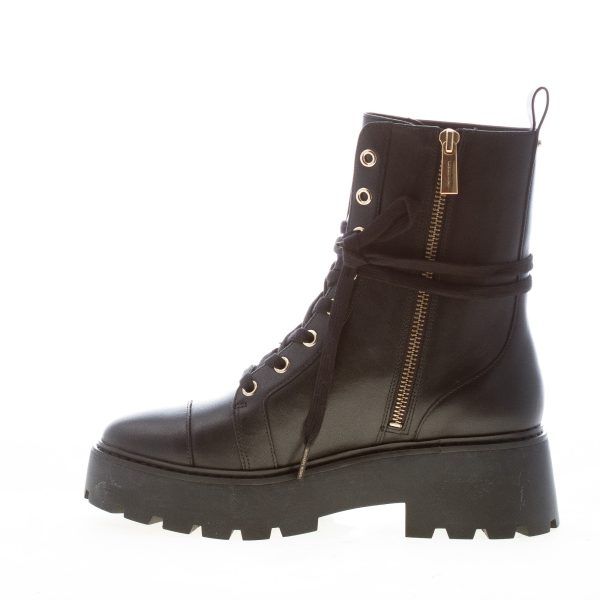 MICHAEL KORS donna anfibio Blake in pelle NERO con lacci e zip. Tacco 5,5 cm - immagine 4