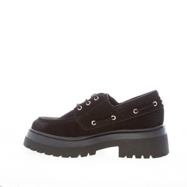 STEVE MADDEN donna scarpa allacciata Detroit in camoscio NERO. Tacco 5 cm - immagine 4