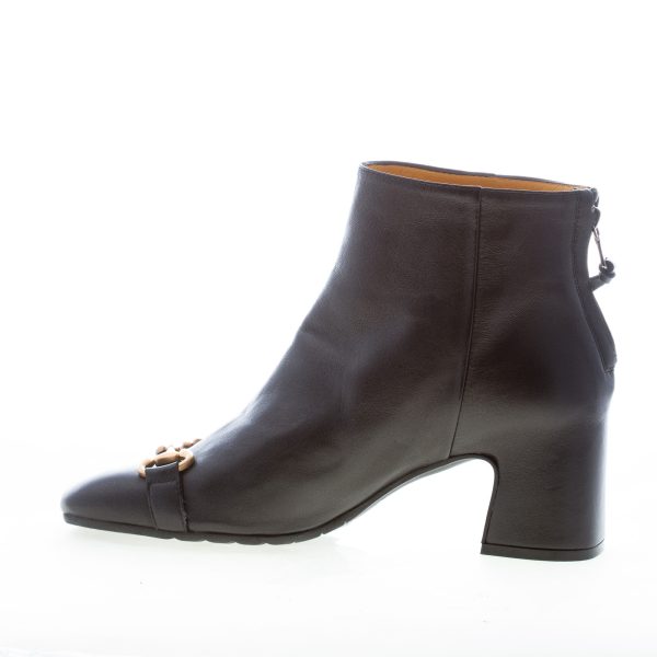 MARA BINI donna stivaletto Perla in nappa NERO con morsetto oro. Zip. Tacco 6 cm - immagine 4