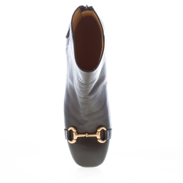 MARA BINI donna stivaletto Perla in nappa NERO con morsetto oro. Zip. Tacco 6 cm - immagine 5